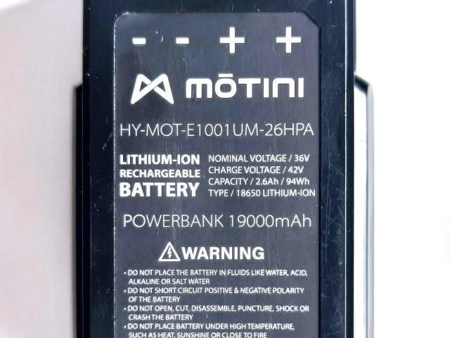 [HY-MOT-E1001UM-26HPA]MOTINI  フル電動自転車 36V2.6Ahリチウム バッテリーセル交換[2]