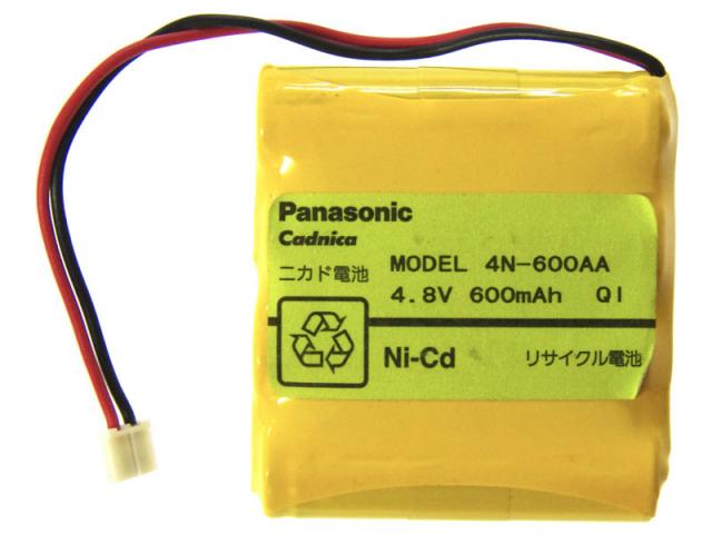 [MODEL 4N-600AA]Panasonic Cadnica リード線約12cm コネクタ正負極逆バージョン バッテリーセル交換[4]