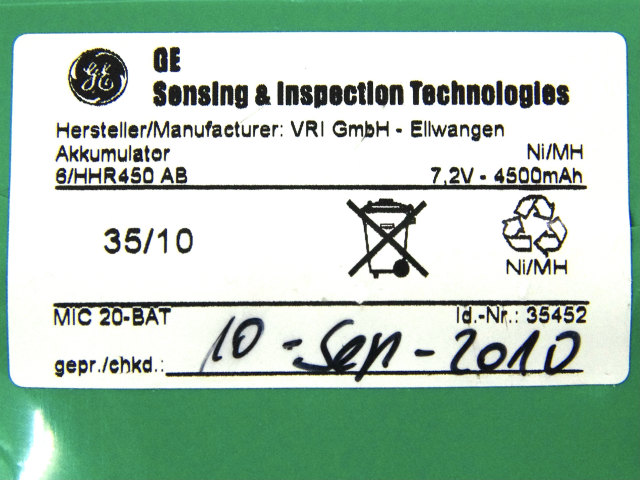 [6/HHR450 AB]GE Senslng & Inspection Technologies ポータブル硬さ計 バッテリーセル交換[4]