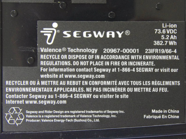 [20967-00001]Segway i2、X2、XT、TX 他電動スクーターLi-ionバッテリーセル交換[4]