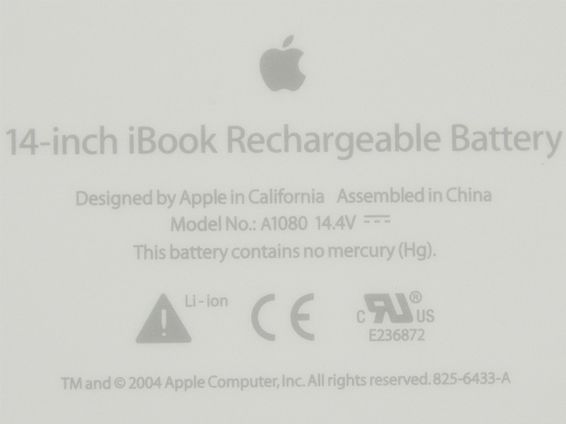[A1080] iBook G4 14inchバッテリーセル交換[4]