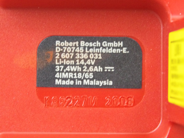 [2 607 336 031、2607336031]Bosch GDR 14.4V Li他バッテリーセル交換[4]