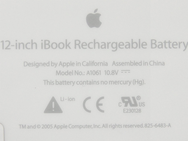 [A1061] iBook G4 12inchバッテリーセル交換[4]
