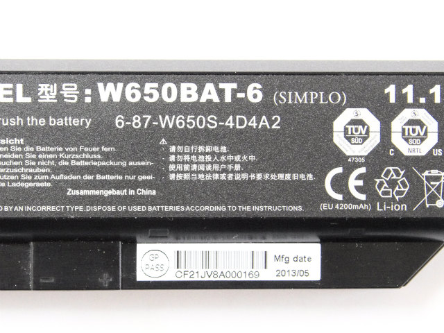 [W650BAT-6、6-87-W650S-4D4A2]マウスコンピューター W650SZ (MPro-NB670XSH-1312) 他バッテリーセル交換[4]