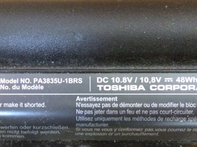 [PA3835U-1BRS]Toshiba Mini Notebook NB255-N250 他バッテリーセル交換[1]