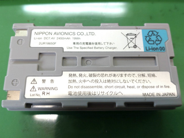 [2UR18650F]日本アビオニクス サーモカメラ サーモギアG100L他 バッテリーセル交換