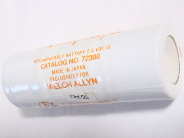 [72300]WelchAllyn ウェルチ・アレン 特殊ランプ 3.5Vニッカド充電式ハンドル71000-C用 バッテリーセル交換