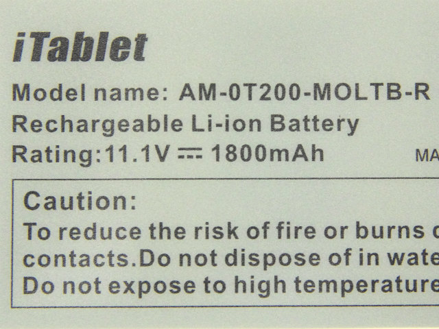 [AM-0T200-MOLTB-R]iTablet T200シリーズバッテリーセル交換[4]