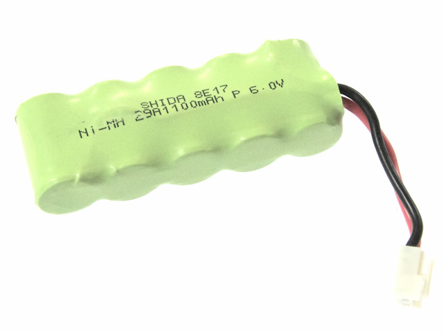[SHIDA 8E17 Ni-MH 29A1100mAh P 6.0 V]ロボザック ディアゴスティーニ ホビー用組立ロボット バッテリーセル交換