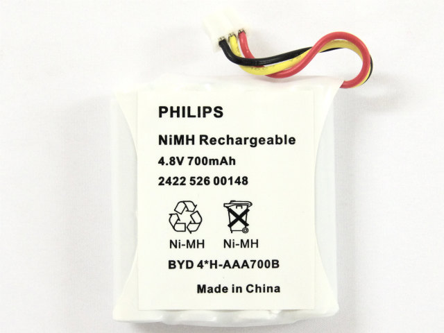 [2422 526 00148、BYD 4*H-AAA700B]PHILIPS 2422526 00148、BYD4*H-AAA700B Ni-MHバッテリーセル交換[3]